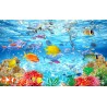 Cabine de douche effet aquarium - Les poissons tropicaux