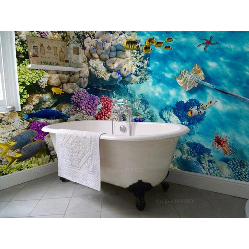 Tableau poissons scène sous-marine