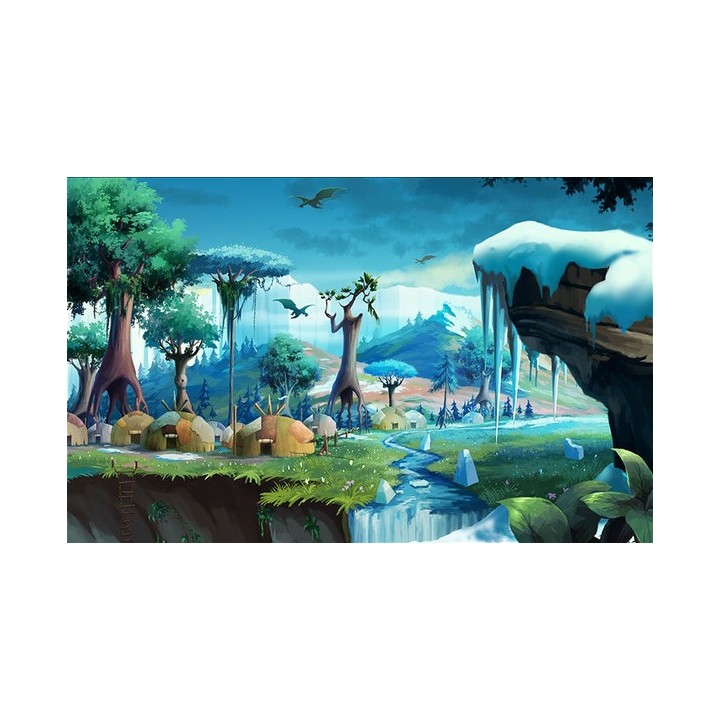 Papier peint personnalisé tapisserie numérique paysage pour enfant au début du printemps