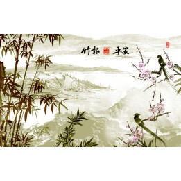 chinese wallpaper paper peint chinois personnalisable les bambous