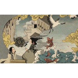 Papier peint japonais sur mesure la conteuse