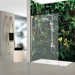 Panneau de douche mur végétal - Les plantes grimpantes de la jungle