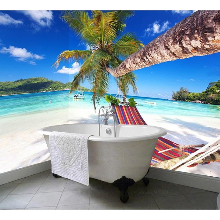 Cabine de douche tropicale - Hamac à la plage
