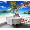 Cabine de douche tropicale - Hamac à la plage