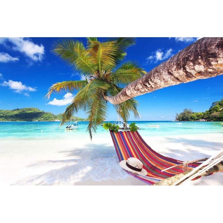Cabine de douche tropicale - Hamac à la plage