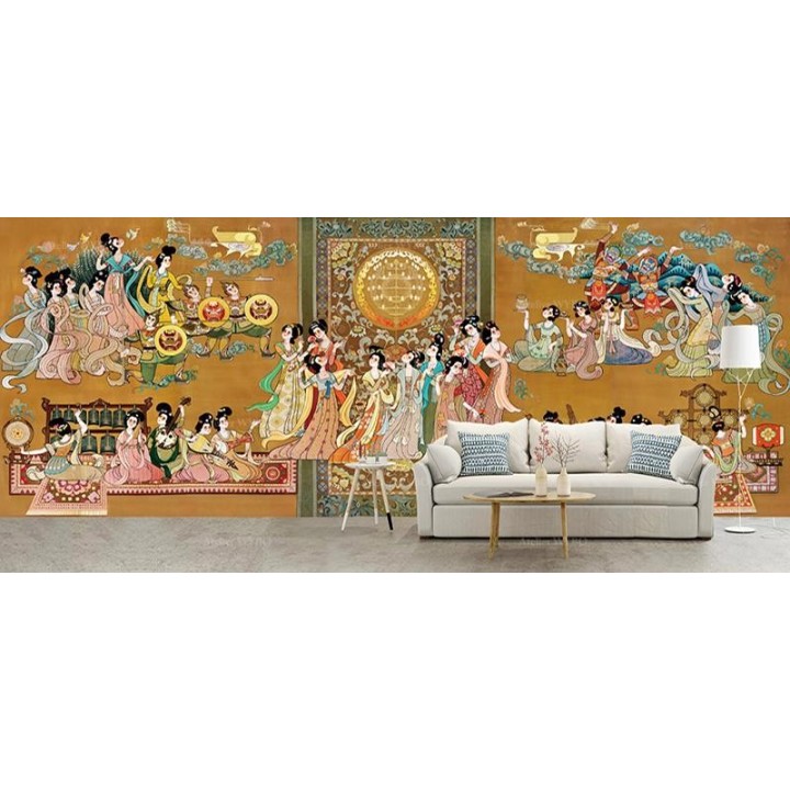 Tapisserie 3D surface en relief - Dance et musique dans la cour royale