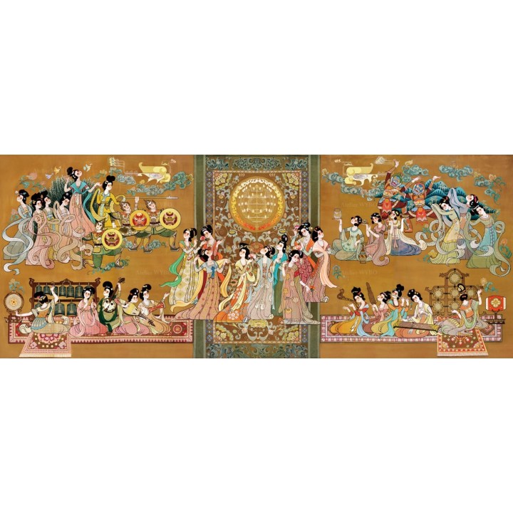 Tapisserie 3D surface en relief - Dance et musique dans la cour royale