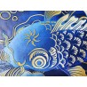 Tapisserie 3D surface en relief - Grues du Japon s'envolent dans la nuit bleue