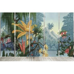 Rideau de séparation amovible ambiance tropicale - Jungle en couleur
