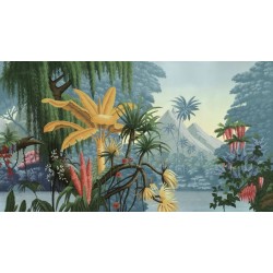 Rideau de séparation amovible ambiance tropicale - Jungle en couleur