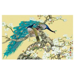 chinese wallpaper papier peint chinois Les paons et les magnolias