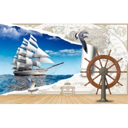papier peint 3D personnalisable voyage en tour du monde