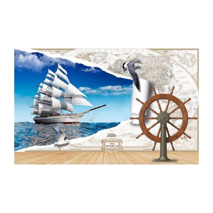 papier peint 3D personnalisable voyage en tour du monde