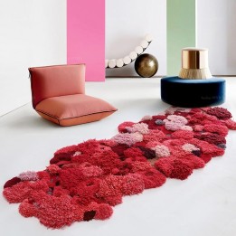 Tapis rouge forme libre - Lichens et mousses dans la forêt mystérieuse
