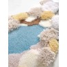Tapis 3D salle de bains, chambre d'enfant - herbes, mousses et lichens autour de bassin bleu
