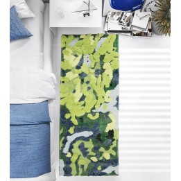 Tapis épais lavable - Mousses et lichens en printemps, sous bois dans la forêt
