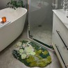 Tapis lavable forme libre motif pelouse, herbe, mousse et lichen