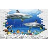 Papier peint 3D-Fond marin-Les requins