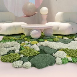 Tapis 3D paysage nature - Champ en printemps dans la campagne