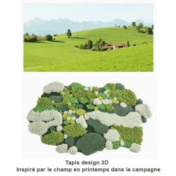 Tapis 3D paysage nature - Champ en printemps dans la campagne