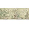 Tapisserie asiatique zen - Paysage avec les fleurs, les oiseaux et les bambous