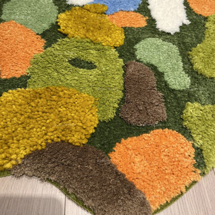 Tapis épais velours doux en relief pour salon, chambre, bureau et salle de bain, lavable à la machine.