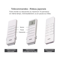 Kit accessoire automatique - Télécommande - Rideau japonais