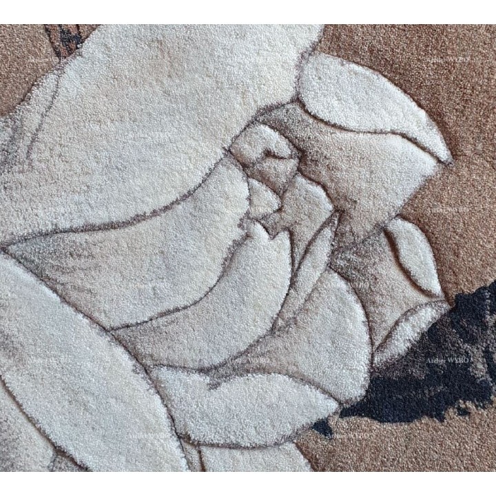 Tapis rond chinois fleur oiseau salon entrée chambre magnolia cerisier