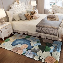 Tapis 3D en Relief Paysage Nature Coloré Coup de Cœur Déco Salon Chambre