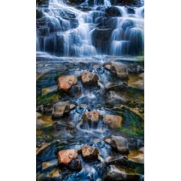 revêtement sol trompe l'oeil effet 3D personnalisé paysage la cascade