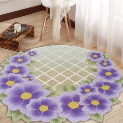 Tapis floral style campagne...
