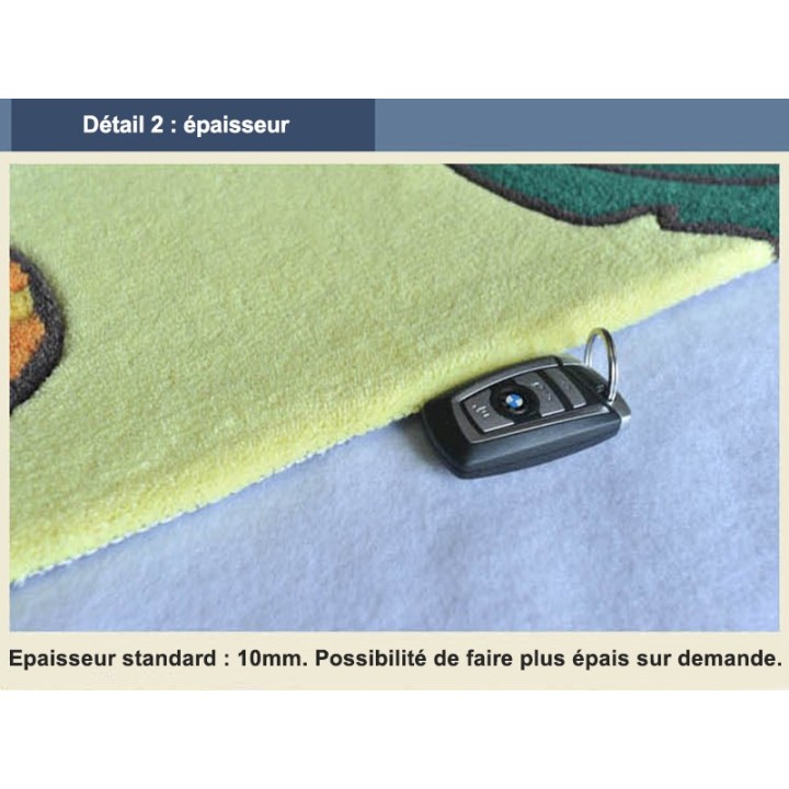 Tapis en laine douce velours en relief.