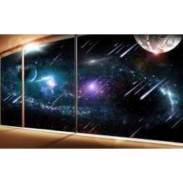papier peint 3D fantaisie personnalisé les étoiles filantes
