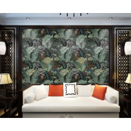 Quelle tendance de la décoration murale pour salon ? Les papiers peints tropicaux sont toujours à la mode !
