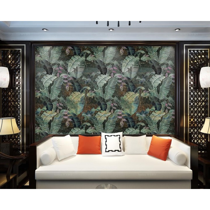 Quelle tendance de la décoration murale pour salon ? Les papiers peints tropicaux sont toujours à la mode !