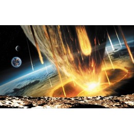 revêtement mural science-fiction papier peint personnalisé chute des météorites