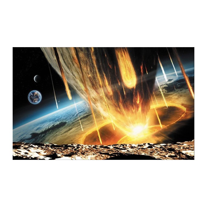 revêtement mural science-fiction papier peint personnalisé chute des météorites