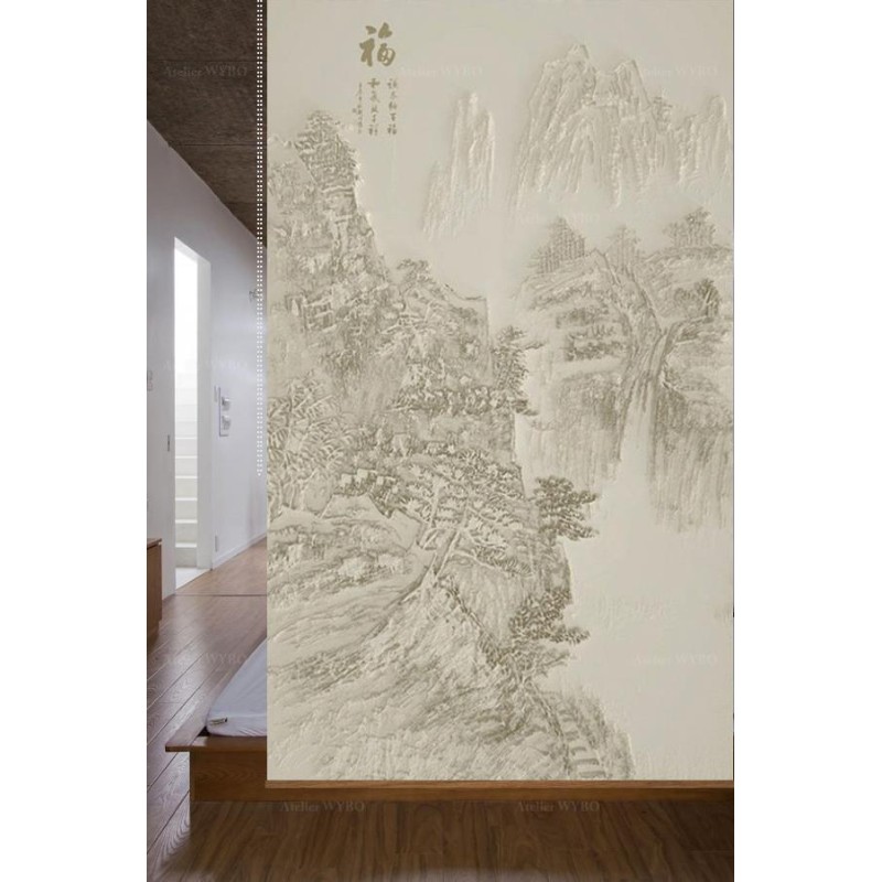 toile-imprim-e-d-roulante-sur-mesure-paravent-chinois-beige-en-relief