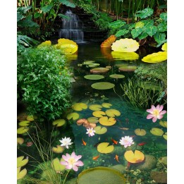 revêtement de personnalisé paysage zen petite cascade tropicale