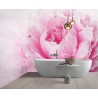 Panneau en PVC étanche pour salle de bain avec décoration pivoine rose - Revêtement effet 3D
