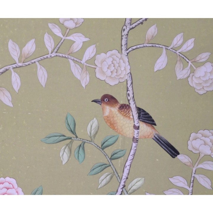 Echantillon Papier Peint Intissé Tapisserie en Soie Panneau PVC Rideau Japonais