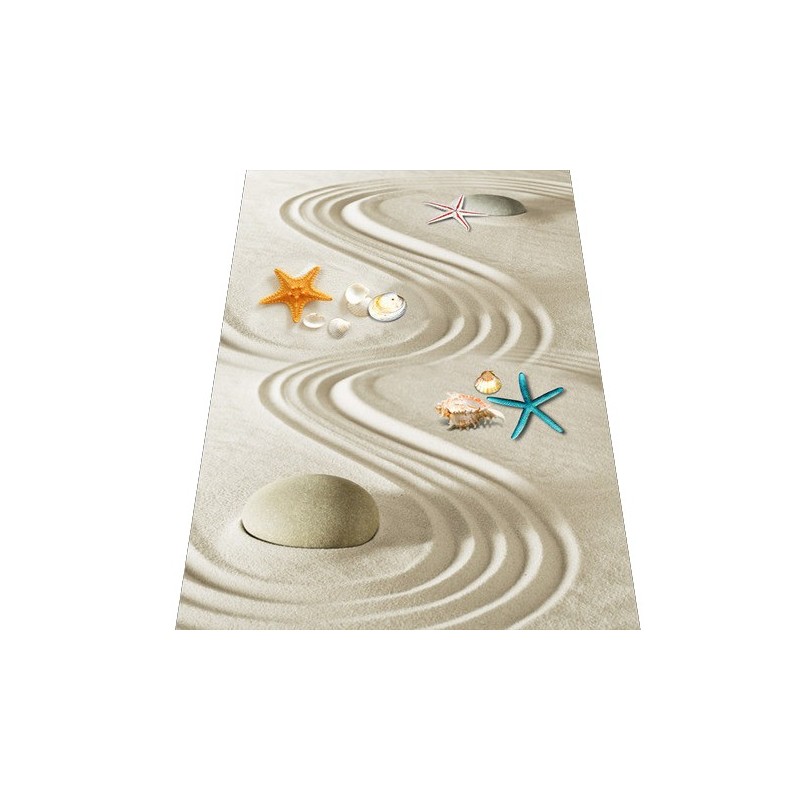 Revêtement de sol zen - Les coquillages sur sable blanc
