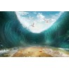 Paysage océan trompe l'oeil effet 3D - La tempête tropicale