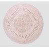 Tapis rond rose poudré chambre fille, couleur douce toucher doux.