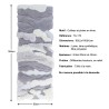 Tapis 3D velours épais en relief descente de lit ton gris - Collines et plaine en hiver