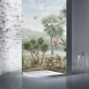 Panneau mural géant PVC personnalisé forêt amazonienne et perroquet