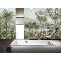 Panneau mural géant PVC personnalisé forêt amazonienne et perroquet