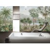 Panneau mural géant PVC personnalisé forêt amazonienne et perroquet