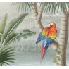 Panneau mural géant PVC personnalisé forêt amazonienne et perroquet