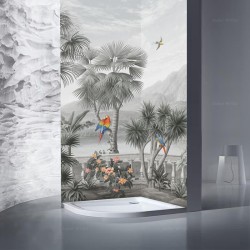 Lambris PVC vintage salle...